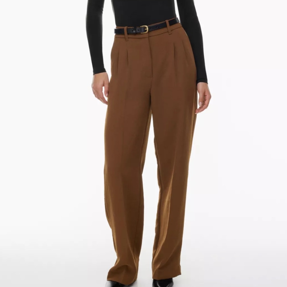 Wilfred Brown High-Waist Wide-Leg Trousers